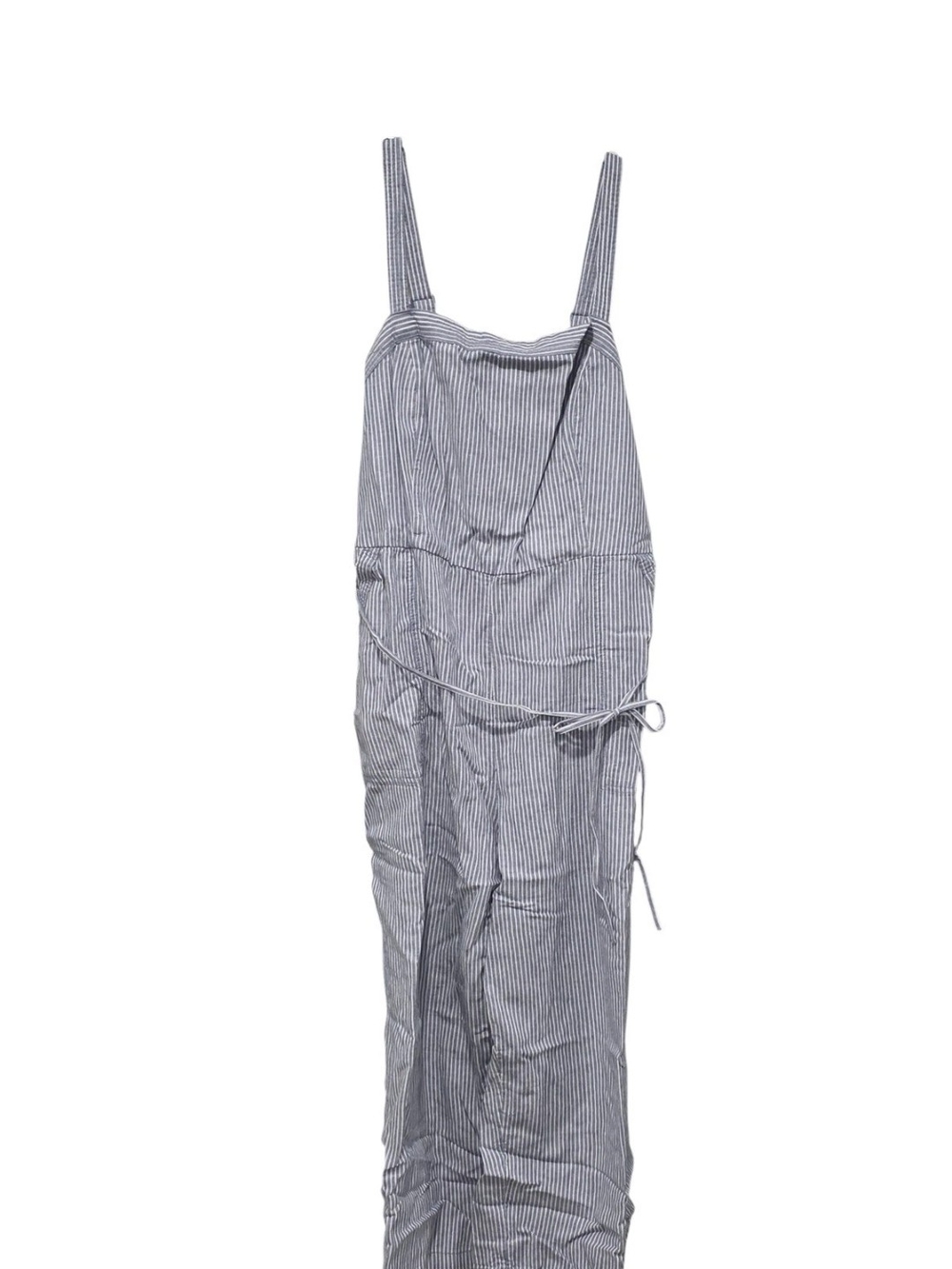 Plus Size Blue Stripe Wide-Leg Jumpsuit - 2X - Picture 2 of 3